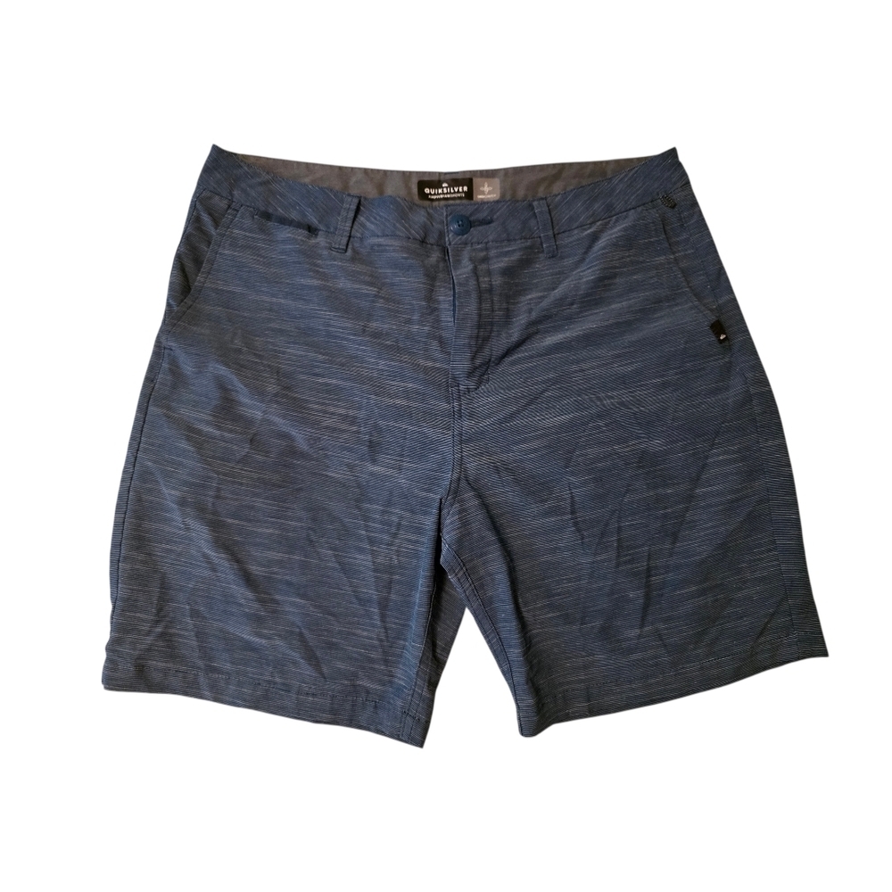Quiksilver Amphibian Shorts Mens 34 Blue Hybrid Boardshorts Stretch Casual